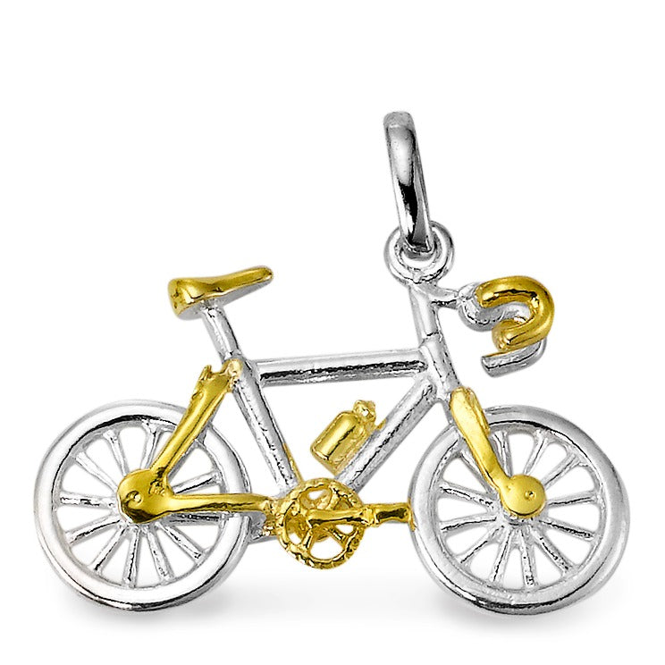 rennrad silber Anhänger Silber bicolor Rennrad – Rhomberg Schmuck GmbH