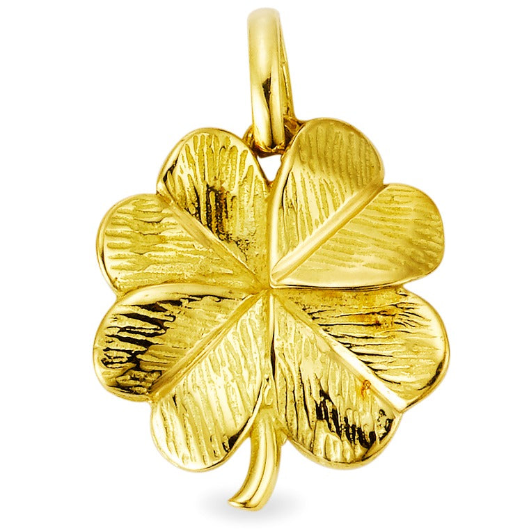 schmuck fahrradanhänger Anhänger 750/18 K Gelbgold Kleeblatt – Rhomberg Schmuck GmbH