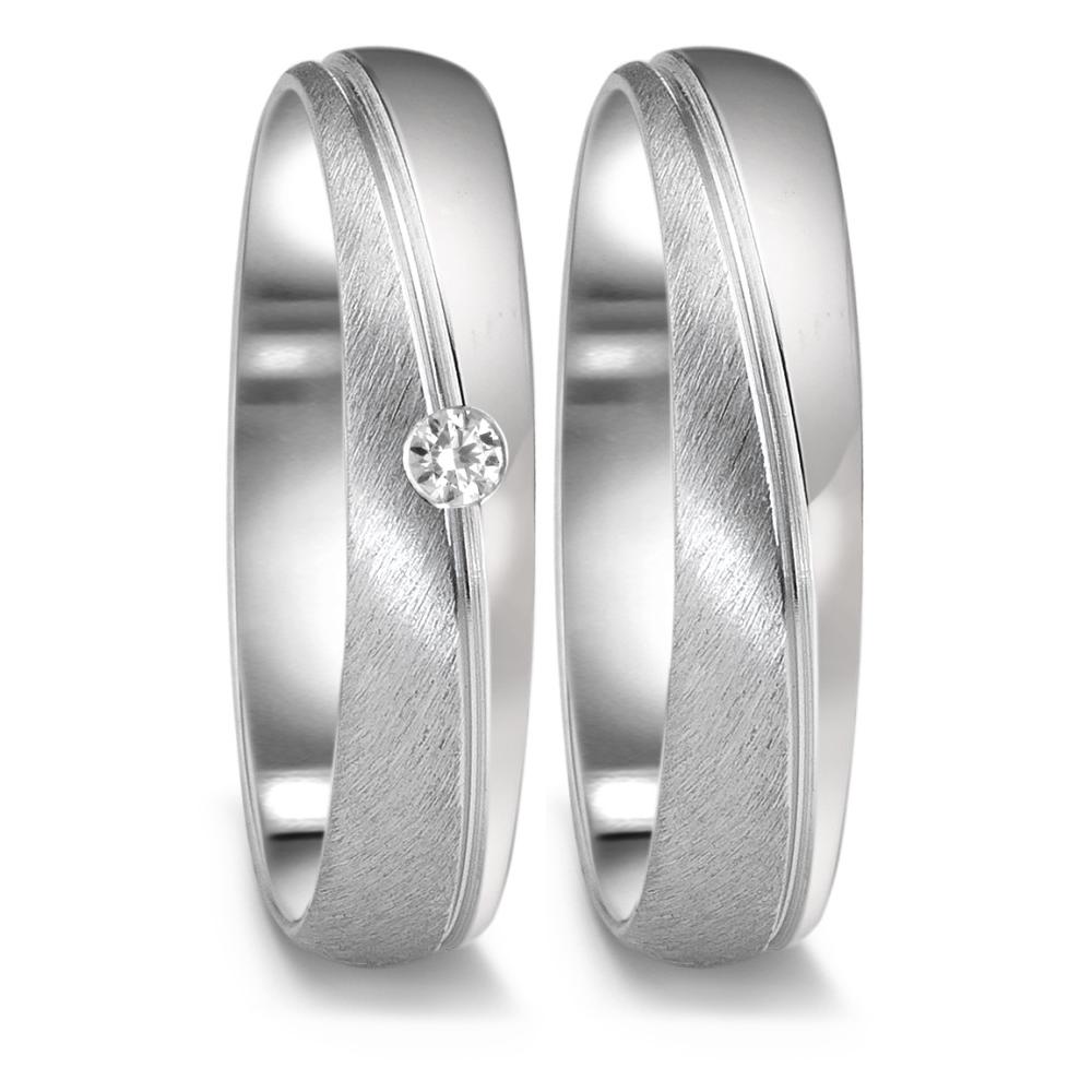 Partnerring 750/18 K vitguld diamant 0.04 ct, tw-vsi