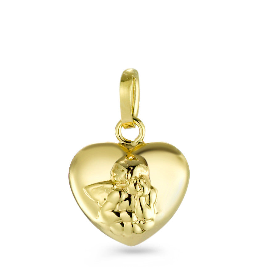 9ct Yellow Gold Hollow Heart Charm By Jewellerybox - Traditional Love Theme - Y17R-9