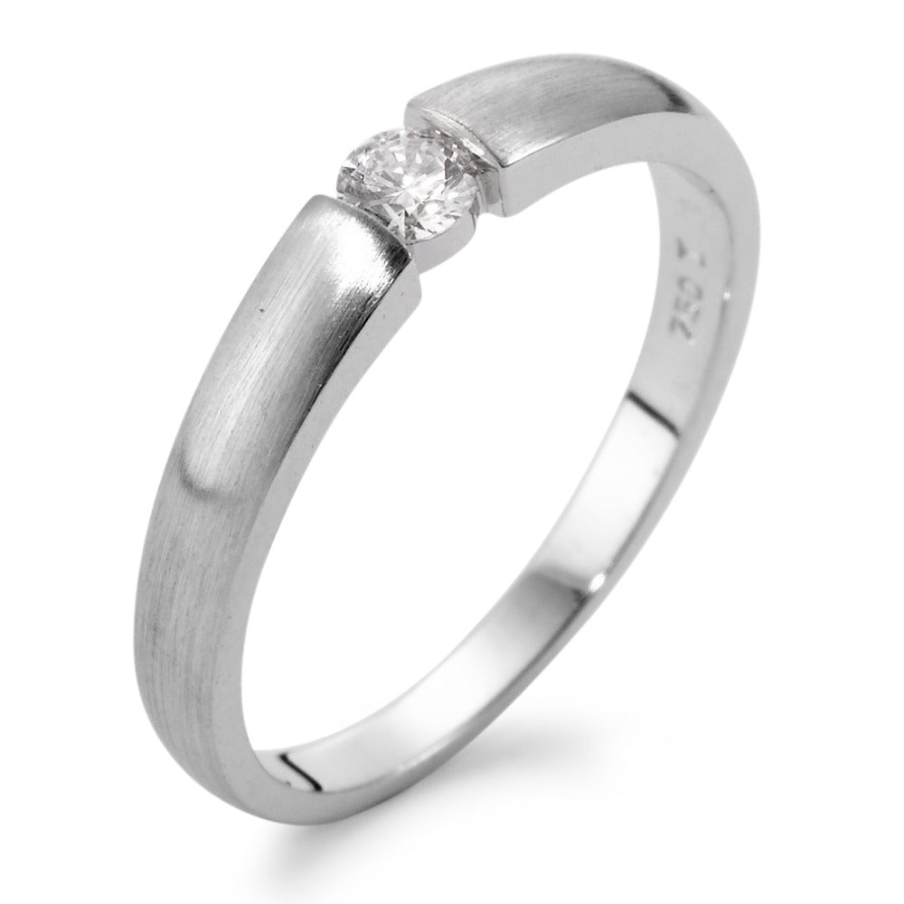 Solitärring 750/18 K vitguld diamant 0.15 ct, w-si