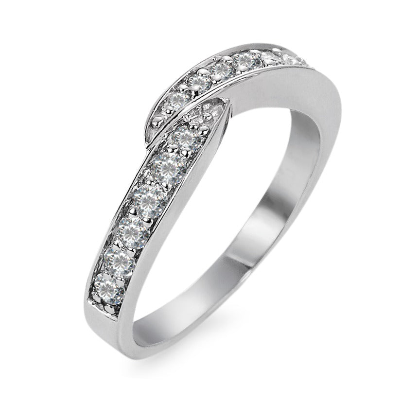 Finger ring 750/18 K vitguld diamant 0.415 ct, 15 stenar, w-si