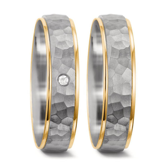 Partnerring 750/18 K vitguld, 750/18 K gult guld