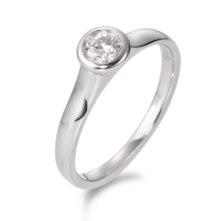 Solitärring 750/18 K vitguld diamant 0.20 ct, tw-si