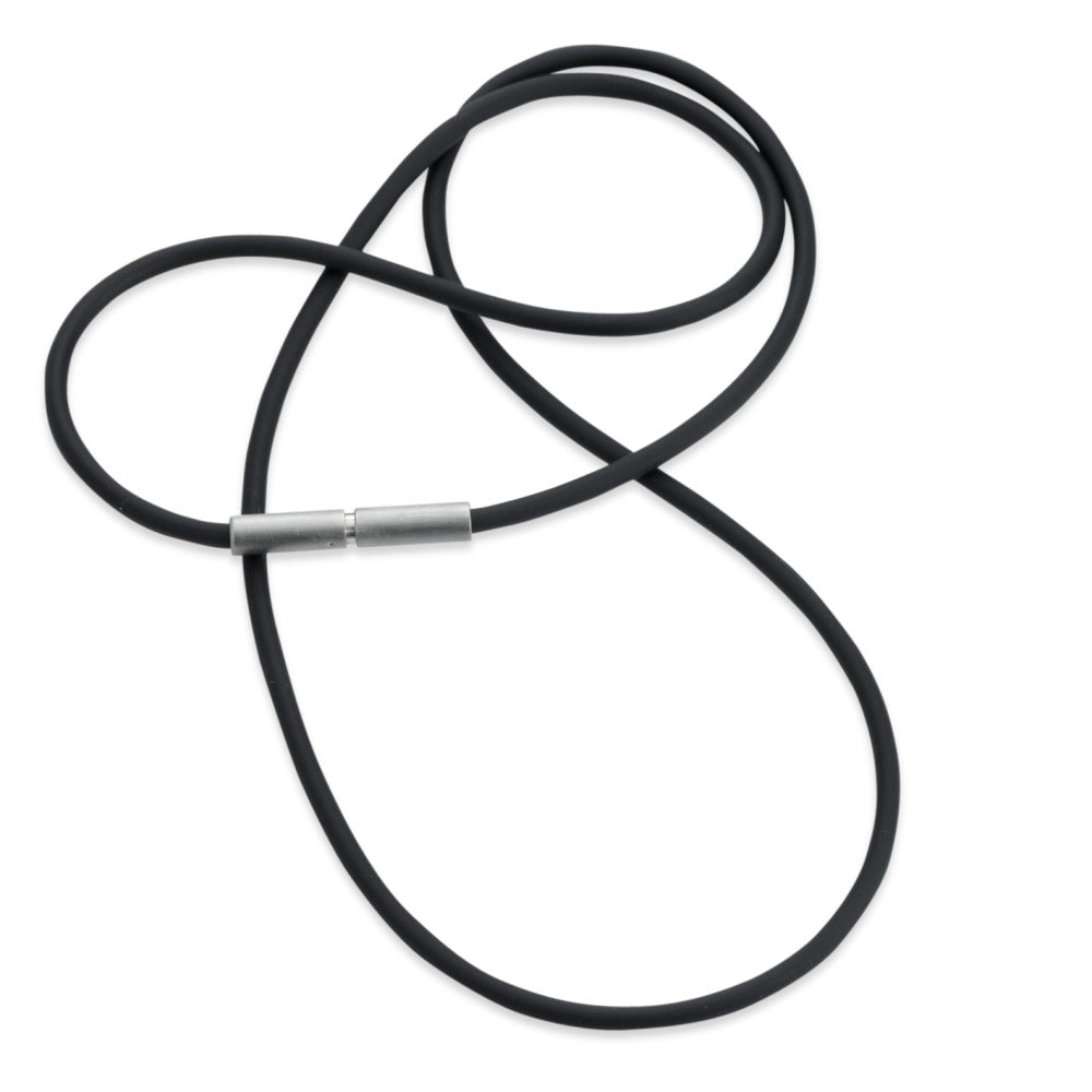 Halsband Kautschuk, Edelstahl 42 cm Ø2 mm – Rhomberg Schmuck GmbH