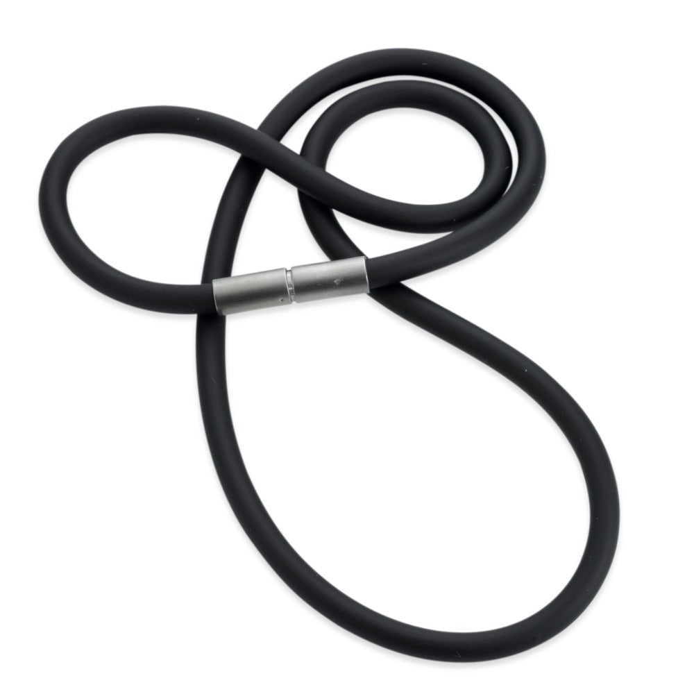 Halsband Kautschuk, Edelstahl 45 cm – Rhomberg Schmuck GmbH