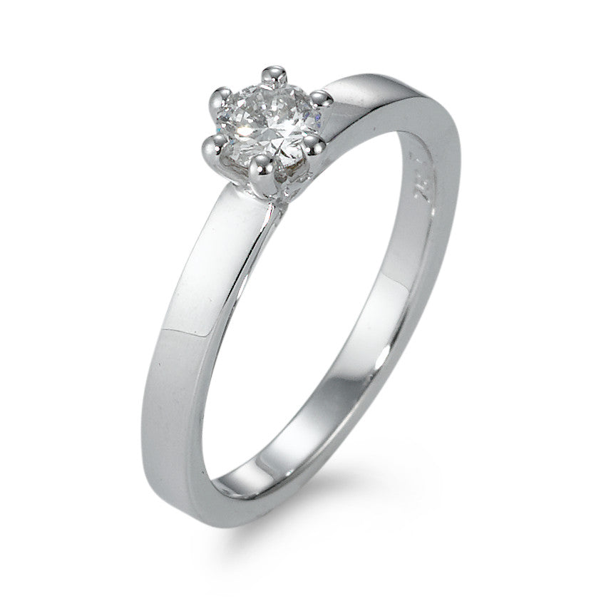 Solitärring 750/18 K vitguld diamant 0.30 ct, w-si