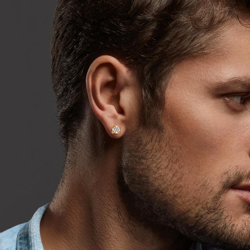 Pendientes 1ud 750/oro amarillo de 18 quilates Diamante 0.25 ct, w-si