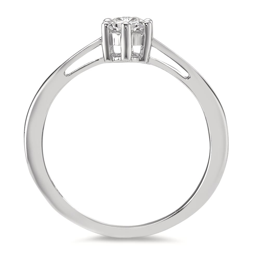 Anillo solitario 750/oro blanco de 18 quilates Diamante 0.25 ct, w-si