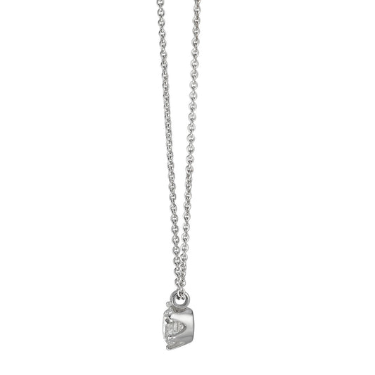 Collier 585/14 K Weissgold Diamant 0.22 ct, w-si 39.5-42 cm verstellbar