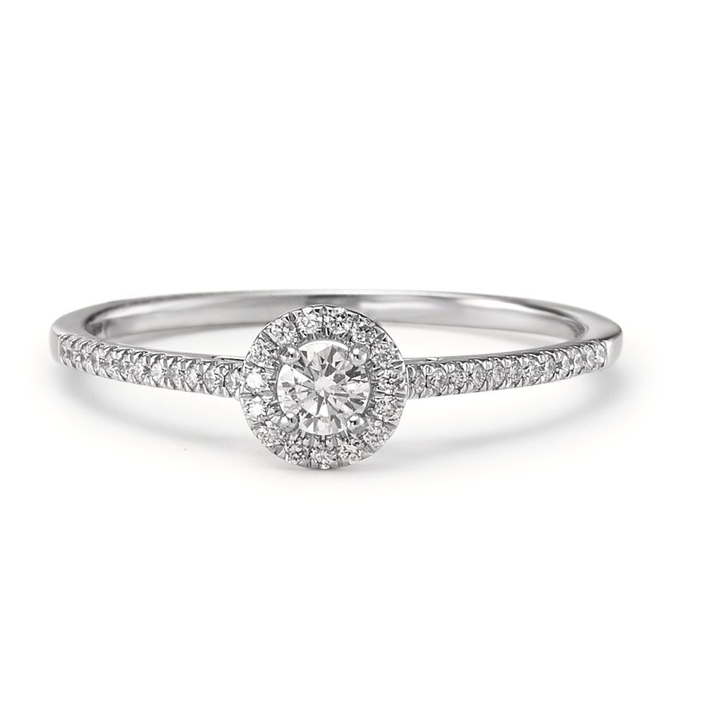 Solitärring 750/18 K vitguld diamant 0.21 ct, w-si