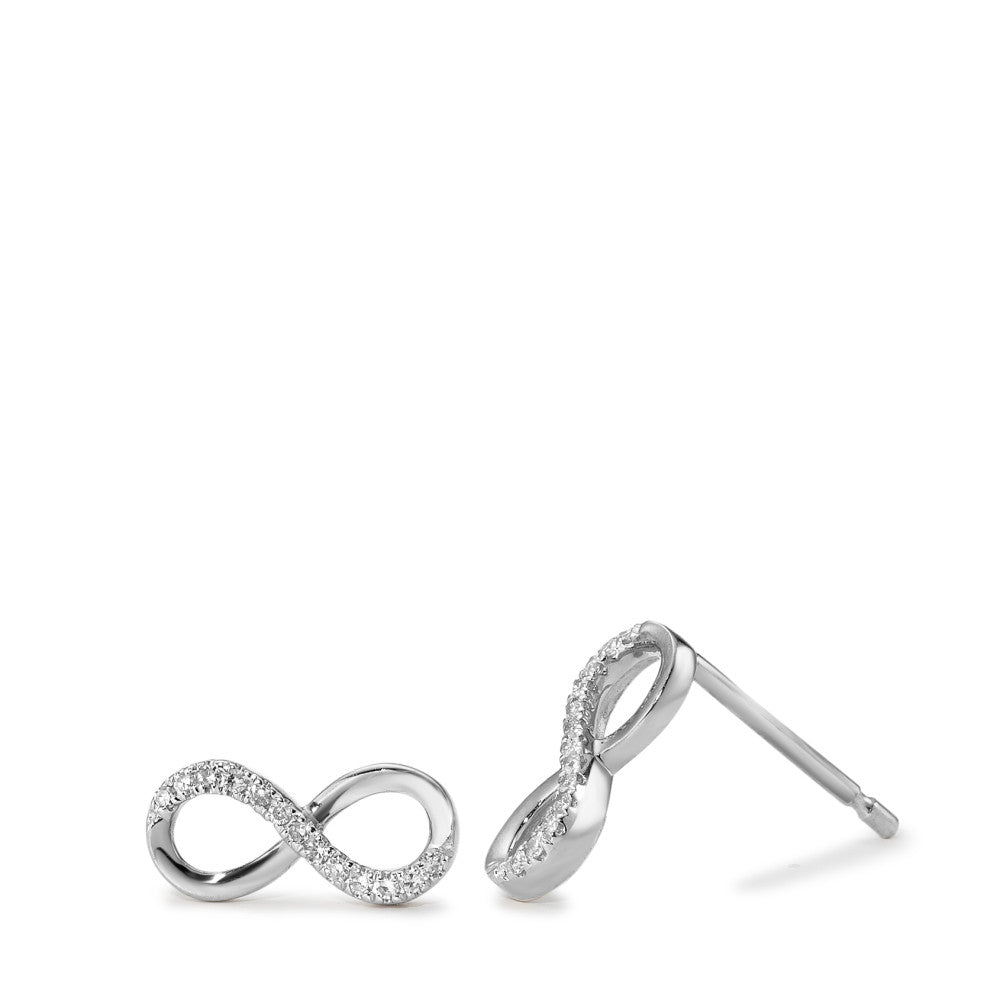 Natürliche Rundschliff Diamant Ohrstecker 14k Weißgold
