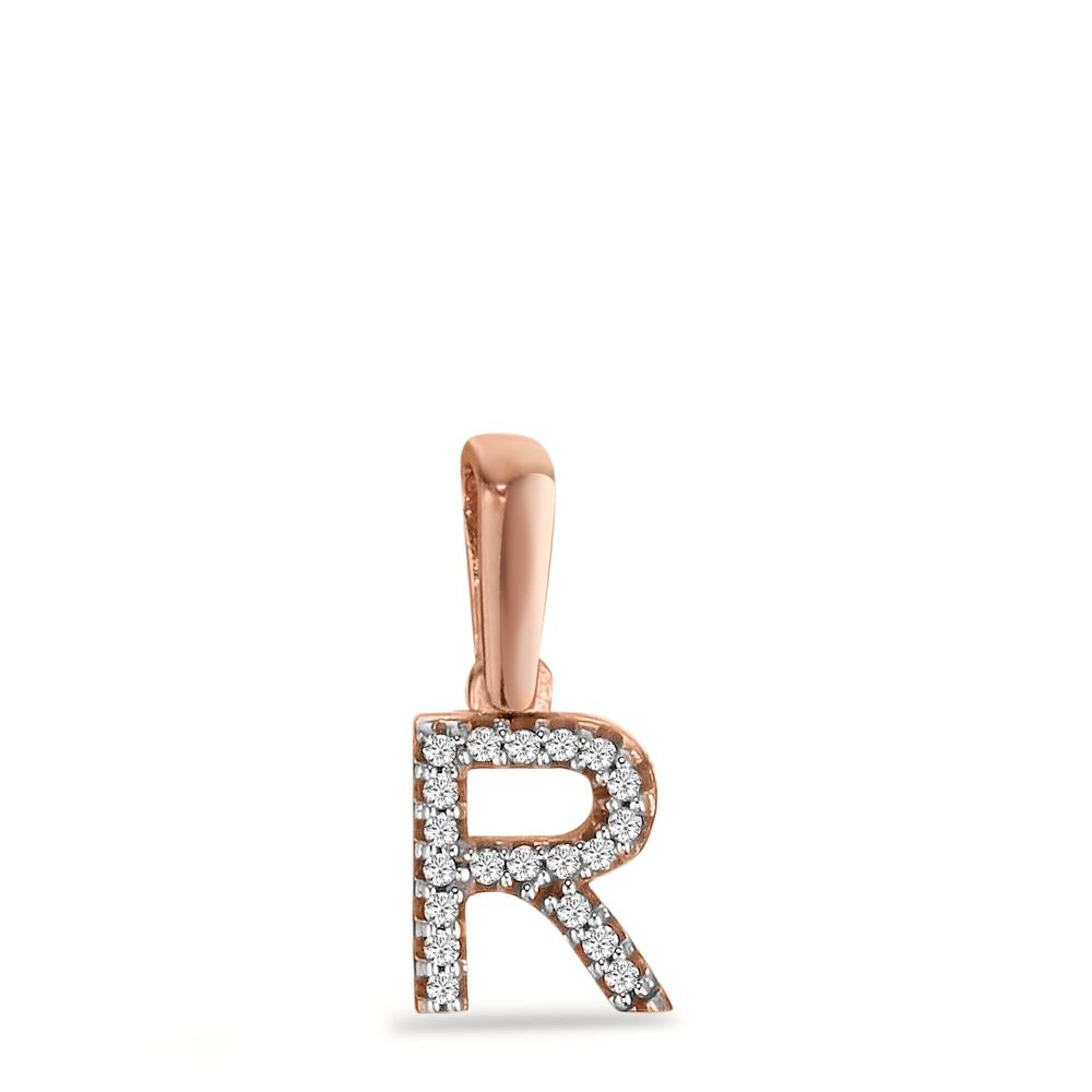 Anhänger 585/14 K Rotgold Diamanten 0.03 ct, w-si Buchstabe