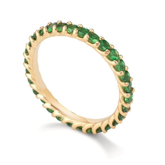 Anelli di memoria Oro giallo 750/18 carati Granato verde, 1.20 ct, 30 pietra