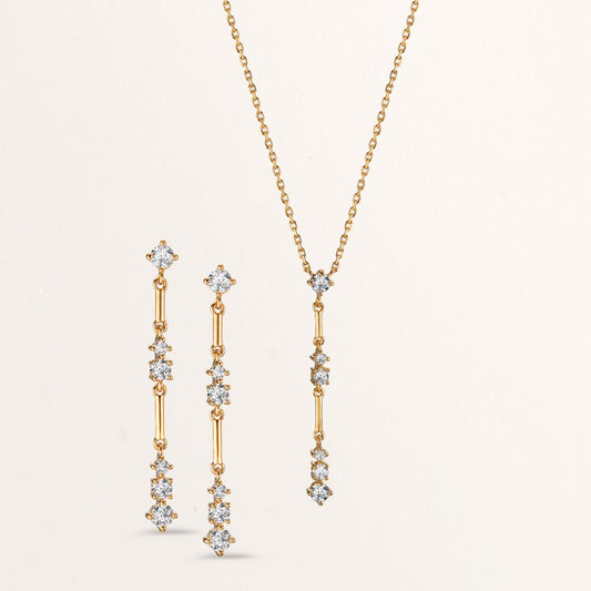 Collar Bronce Circonita 6 piedras 40-45 cm