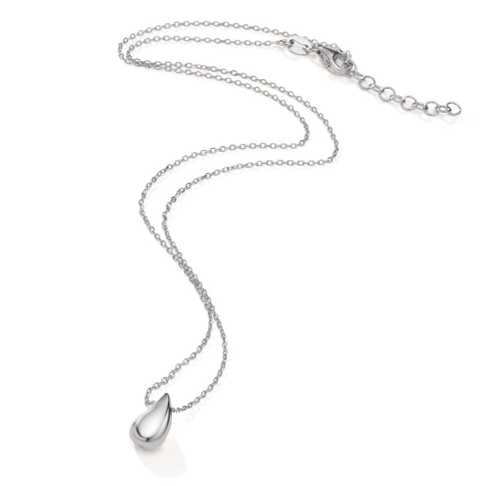 Collier Silber rhodiniert Tropfen 42-45 cm verstellbar