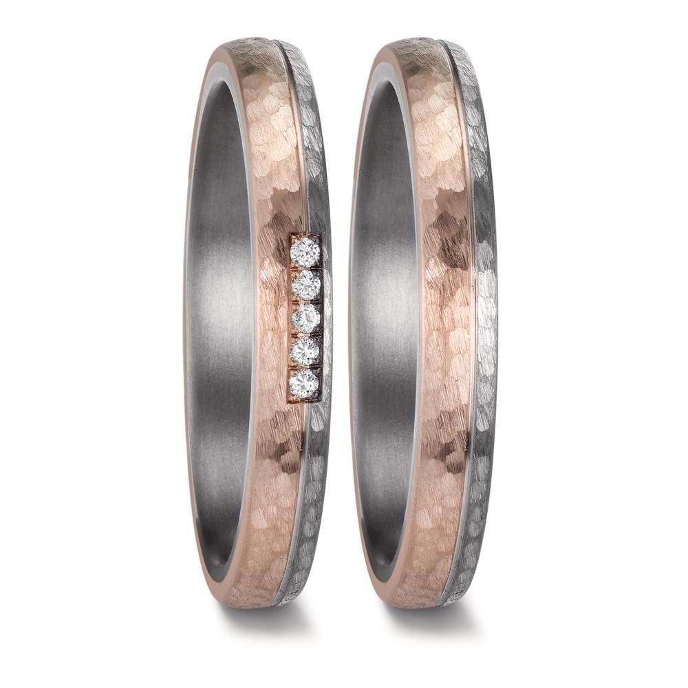 Partnerring 999 Tantal, 585/14 K roséguld