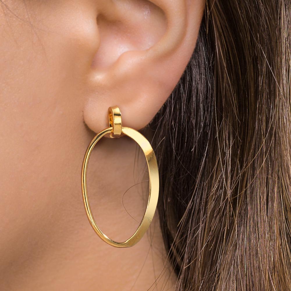 Örhängen Silver gul guldpläterad