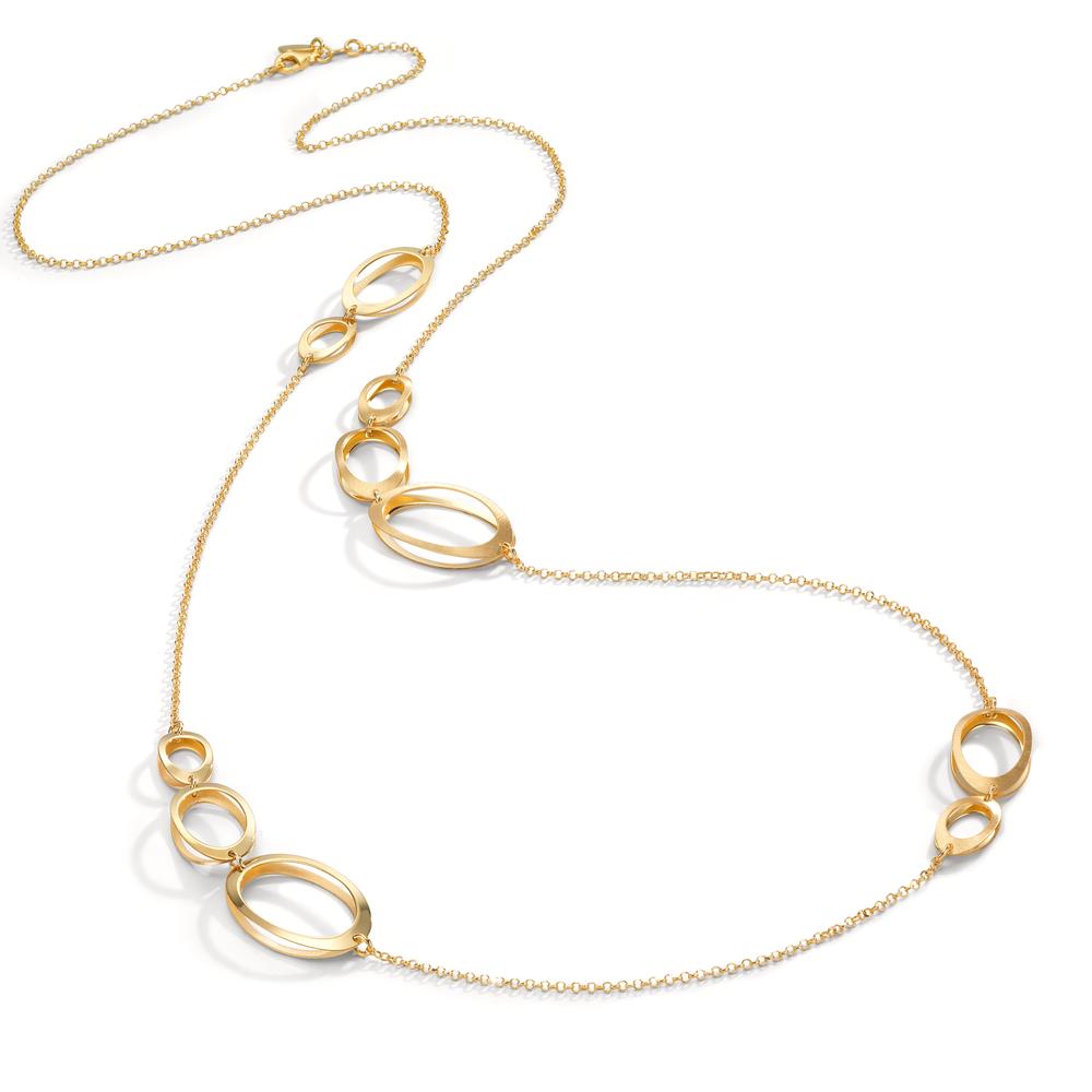 Necklace Silver Yellow Gold plated 90 cm