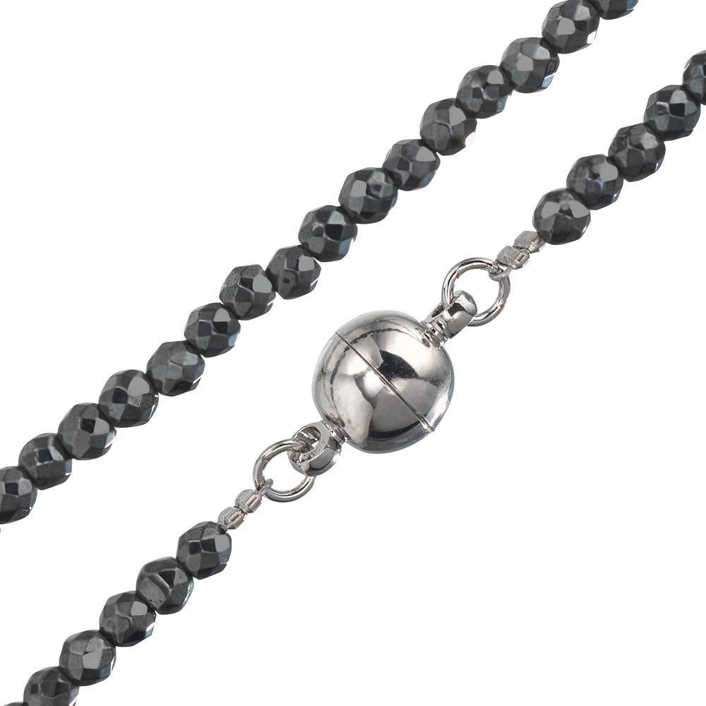 Collana Acciaio inossidabile Ematite 3 mm 42 cm