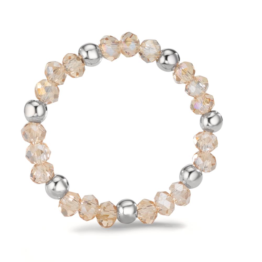 Anello Acciaio inossidabile Cristallo Champagne, 3 mm