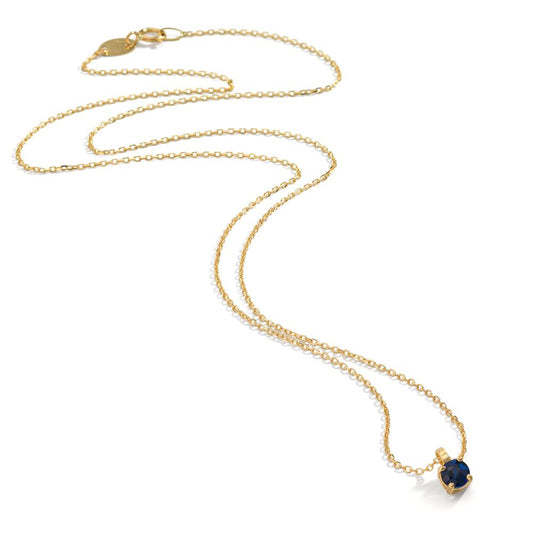Collier Or jaune 18K Saphir 0.28 ct 42 cm