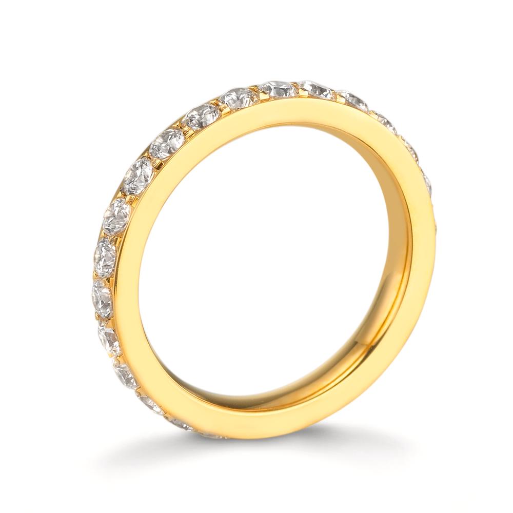 Anelli di memoria Acciaio inossidabile Zirconia bianco giallo rivestimento IP