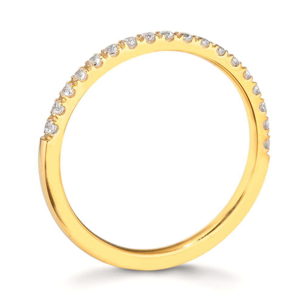 Anelli di memoria Acciaio inossidabile Zirconia bianco, 20 pietra giallo rivestimento IP