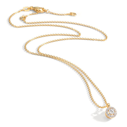 Necklace 9k Yellow Gold Zirconia 38-42 cm