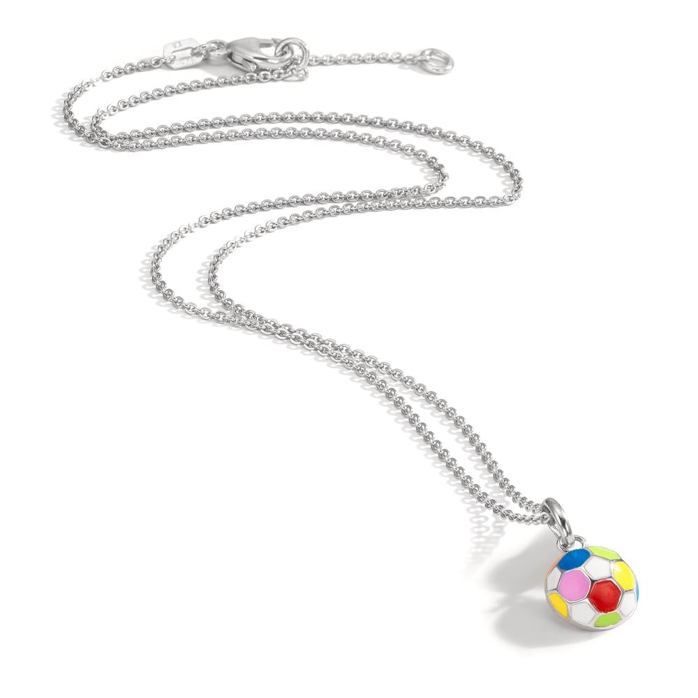 Chaînette avec pendentif Argent Rhodié Football 36-38 cm