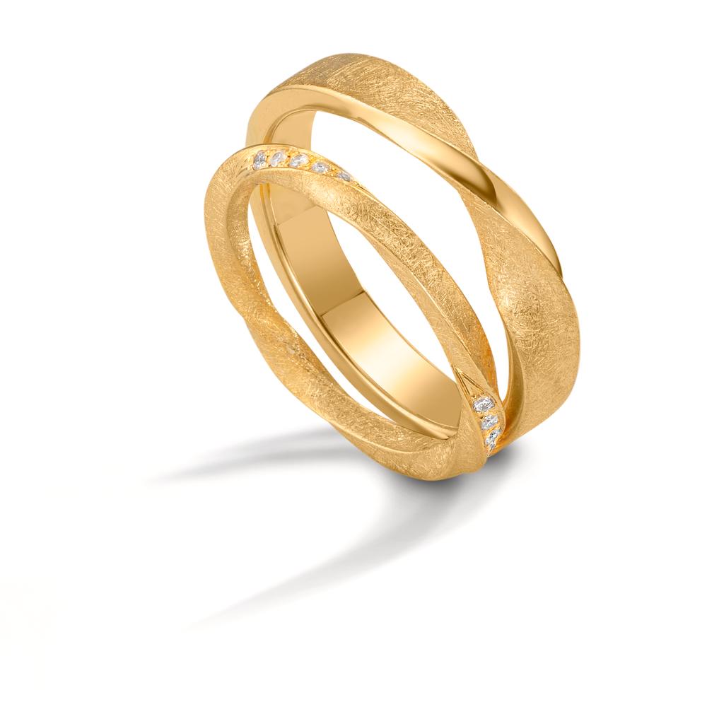 Partnerring 750/18 K gult guld