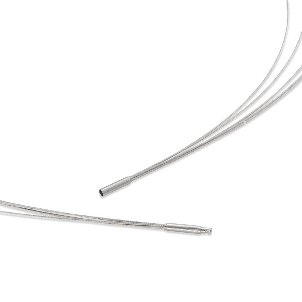Seilcollier DIARA 5 rangig aus Edelstahl mit Bajonetteverschluss ø 2,0 mm