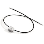 Collar Acero inoxidable, Caucho Diamante 0.072 ct, 9 piedras, tw-si 45 cm Ø2 mm