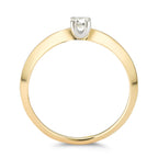 Anillo solitario 750/oro amarillo de 18 quilates Diamante 0.20 ct, w-si
