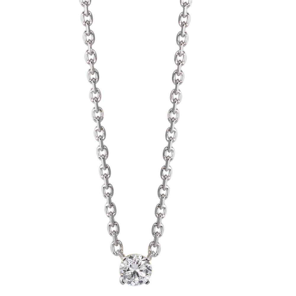 Collier 750/18 K vitguld diamant 0.20 ct, w-si 40-42 cm