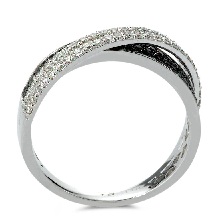 Finger ring 750/18 K vitguld diamant 0.85 ct, w-si