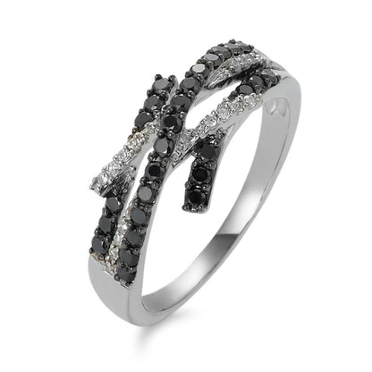 Anillo de dedo 750/oro blanco de 18 quilates Diamante 0.47 ct, 41 piedras, w-si