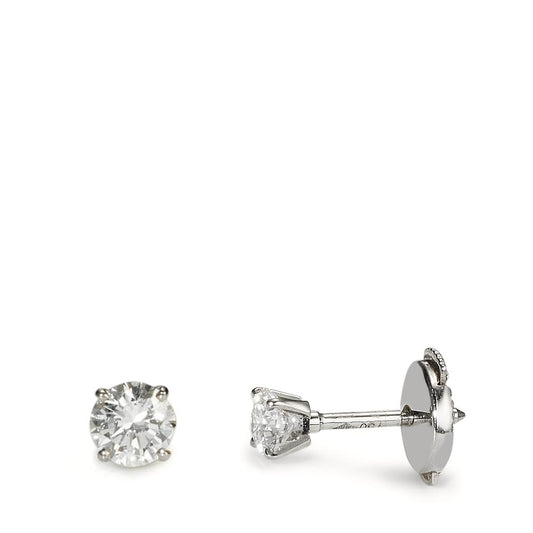 Pendientes 750/oro blanco de 18 quilates Diamante 0.40 ct, 2 piedras, w-si