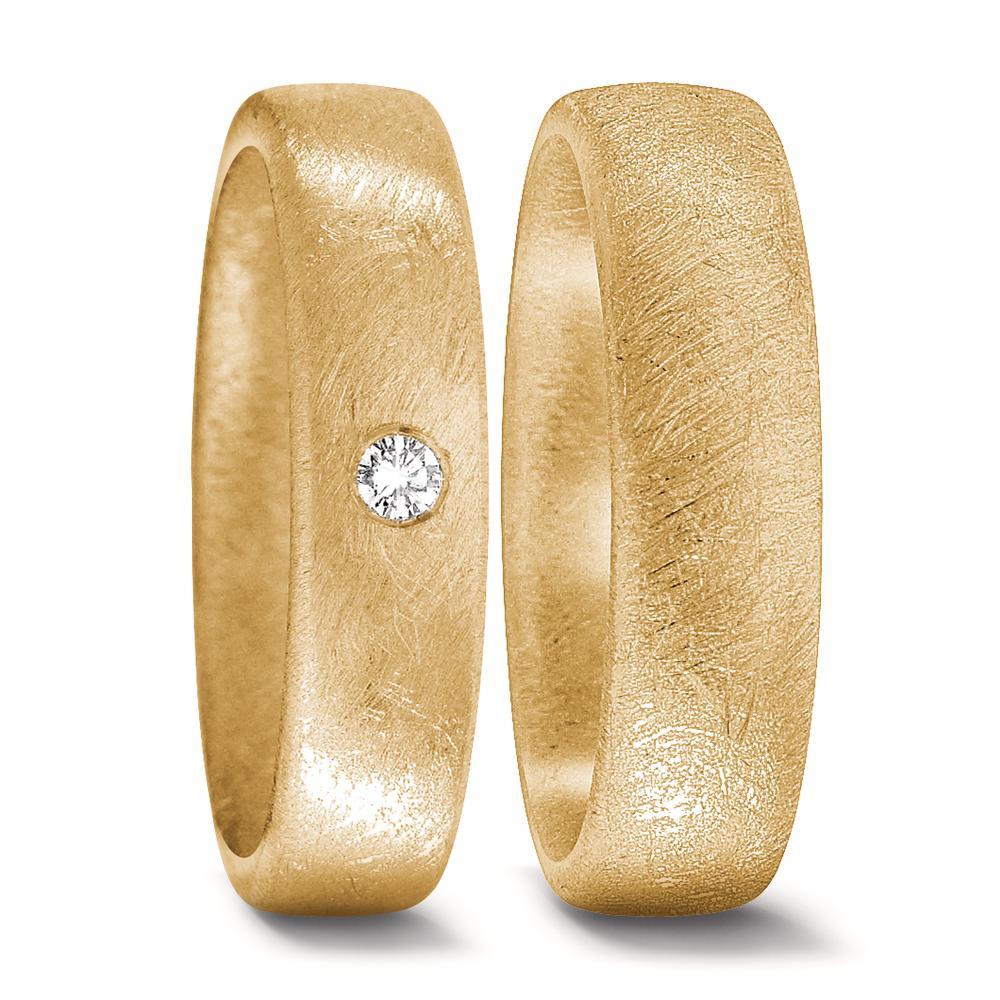 Anillo de pareja 750/oro amarillo de 18 quilates