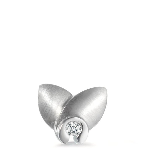 Pendant 18k White Gold Diamond 0.12 ct, w-si