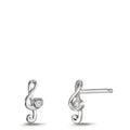 Pendientes Plata Circonita Rodio plateado clave