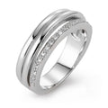 Finger ring 750/18 K vitguld diamant 0.08 ct, 19 stenar, w-si