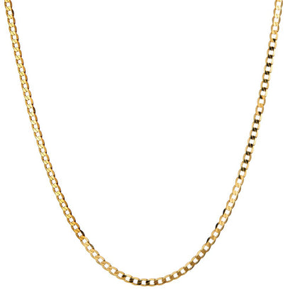 Panzer-Halskette 750/18 K Gelbgold 45 cm