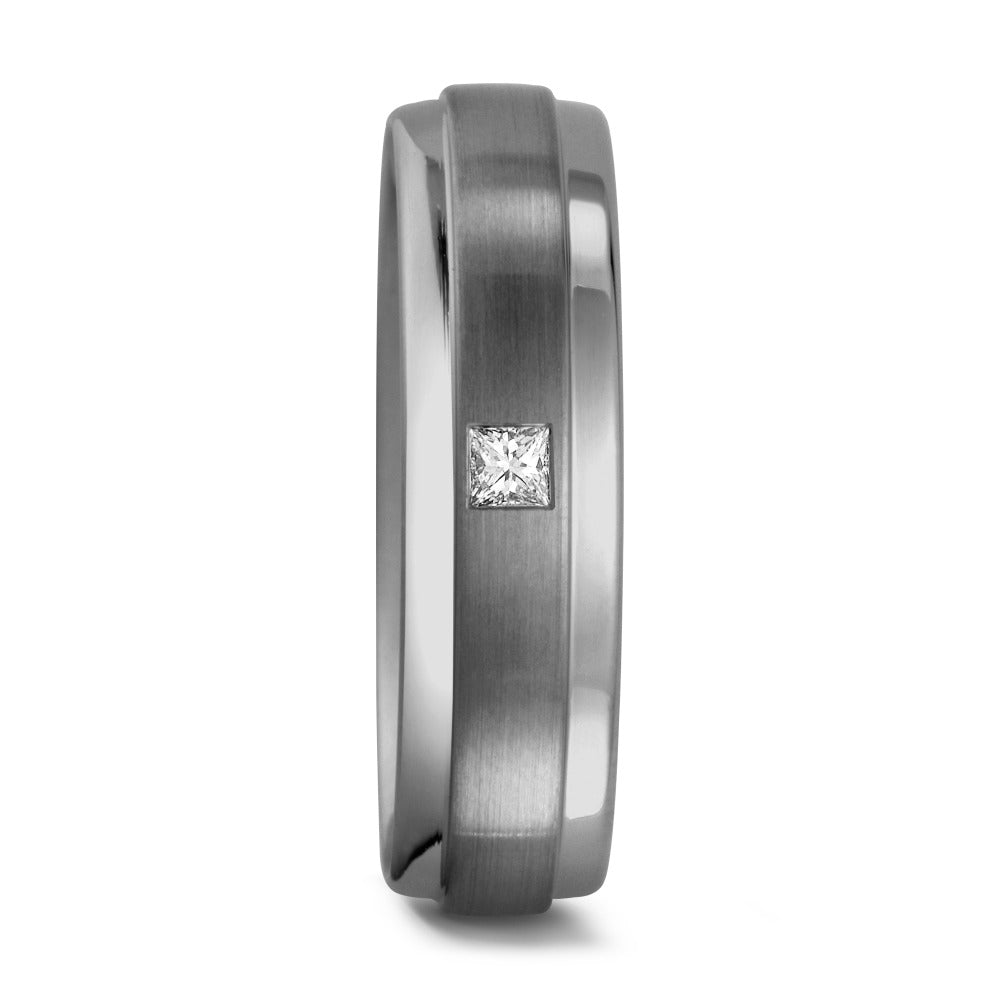 Ring Palladium 950 Diamond 0.06 ct, 6 Stones, tw-si