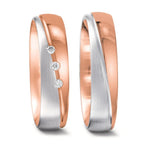 Partnerring 750/18 K Rotgold, 750/18 K Weissgold