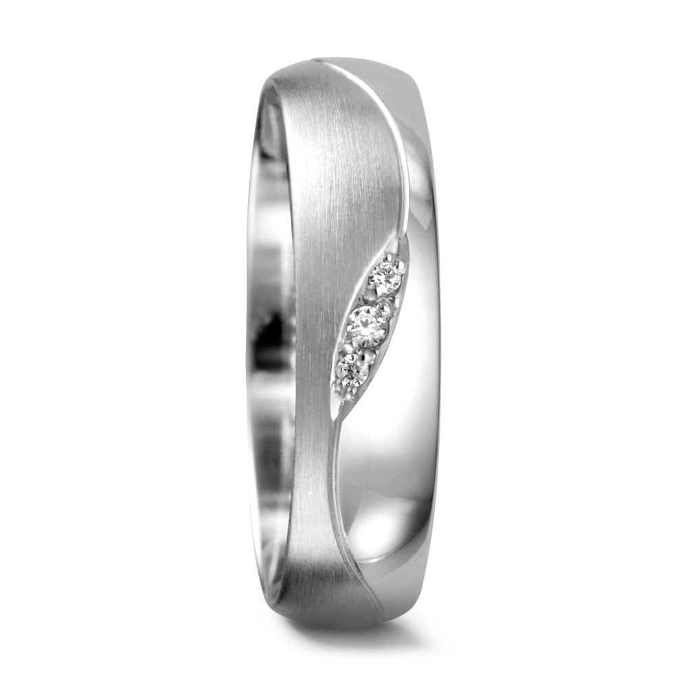 Partnerring 750/18 K vitguld diamant 0.02 ct, 3 stenar, tw-vsi