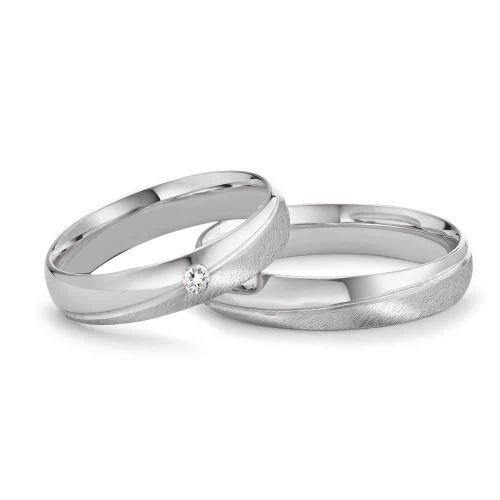 Partnerring 750/18 K vitguld diamant 0.04 ct, tw-vsi