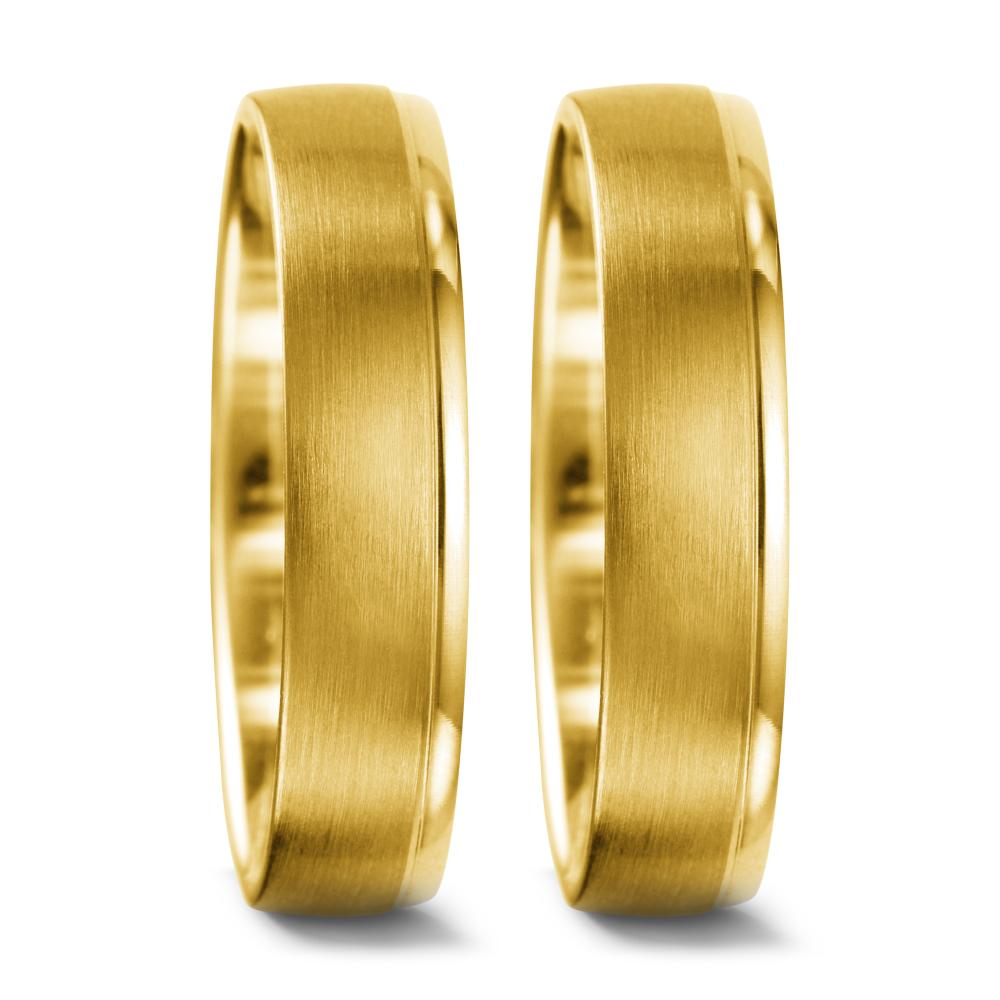 Anillo de pareja 750/oro amarillo de 18 quilates