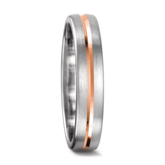 Anillo de pareja 750/oro blanco de 18 quilates, 750/oro rojo de 18 quilates