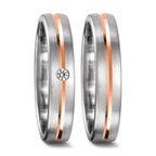 Partnerring 750/18 K vitguld, 750/18 K rött guld